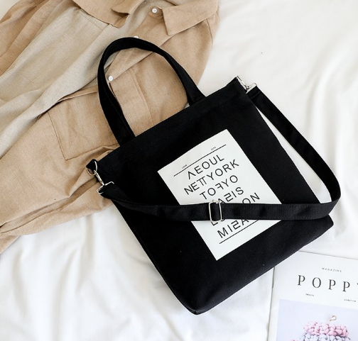 Cotton Tote with Adjustable Strap Bag